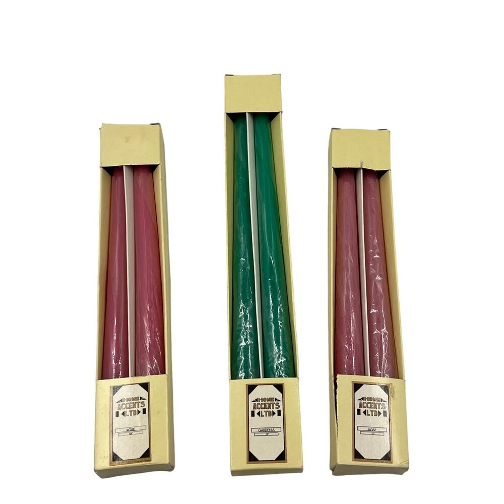 Vintage Home Accents LTD Pillar Candles Rose 10 Inch and Gardenia 12 Inch Decor‎